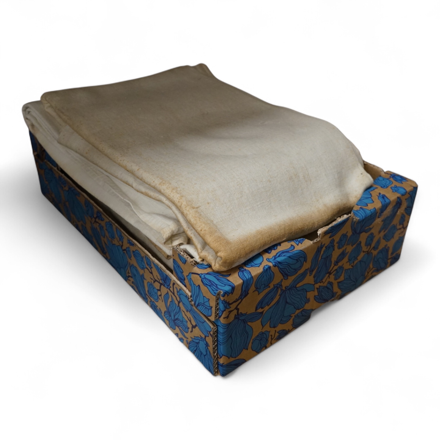 Six coarse French provincial linen sheets